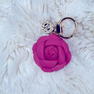 PINK CAMELLIA FLOWER BAG CHARM 🌺